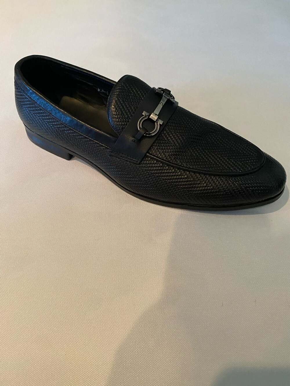 Rossi Italian Handmade Leather Gancini Bit Loafers